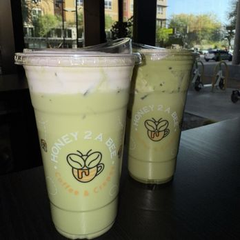 Honey 2 A Bee - Strawberry Iced Matcha Latte - Coffee & Tea Near Me - Tempe, Arizona Honey 2 A Bee - Strawberry Iced Matcha Latte - Coffee & Tea Near Me - Tempe, Arizona