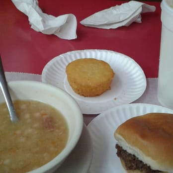 Hickie's Hamburger - Bean soup hamburger corn bread yumm - Burgers Near Me - New Boston, Ohio Hickie's Hamburger - Bean soup hamburger corn bread yumm - Burgers Near Me - New Boston, Ohio