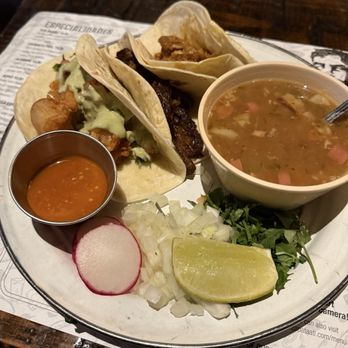 Zapata Tacos and Tequila Bar - Taco combo - 3 tacos and choice of beans or rice comes - Mexican Near Me - Norcross, Georgia