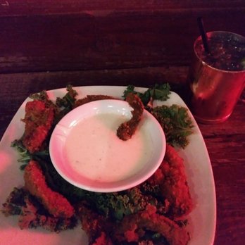 Way Point Saloon - "Fried Avacado" looks the same as Avacado Fries but are lacking a certain component & do not taste the same! Heavy on the ranch... - Sports Bars Near Me - Ramona, California