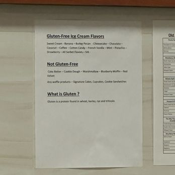 Cold Stone Creamery - Information about gluten for the staff! - Ice Cream & Frozen Yogurt Near Me - Chino, California