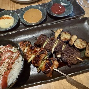 OKO Kitchen - Robota- chicken, steak and eggplant and mushroom - Japanese Near Me - Rye, New York