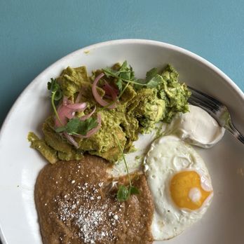 Centro Mexican Kitchen - Chilaquiles brunch Happy Hour plate. - Mexican Near Me - Boulder, Colorado