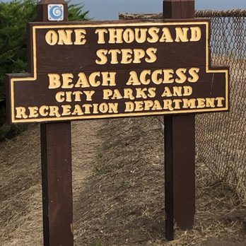One Thousand Steps Beach - Entrance Sign - Beaches Near Me - Santa Barbara, California