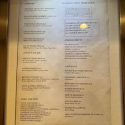 Bentleys Steakhouse - Menu