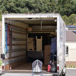 Moving truck with moving equipment Moving truck with moving equipment