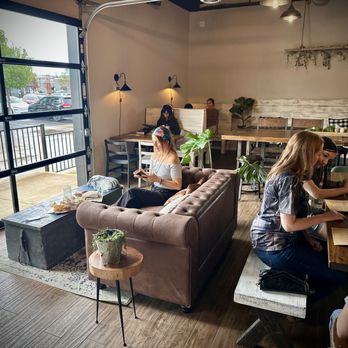 Grutogi Bistro - Enjoying the rainfall outside - Coffee & Tea Near Me - Keller, Texas