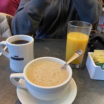 Cafe Bonjour - Almond milk cappuccino - Breakfast & Brunch Near Me - Boston, Massachusetts