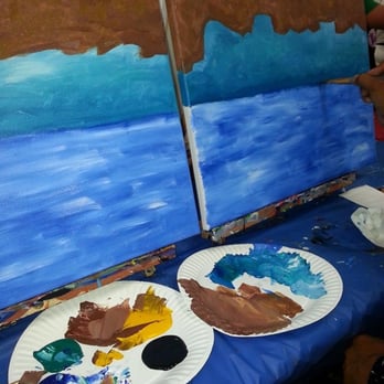 Paint 'n Pour - Wind and Sea painting - Paint & Sip Near Me - Redondo Beach, California