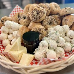 Bagels with all the Schmears