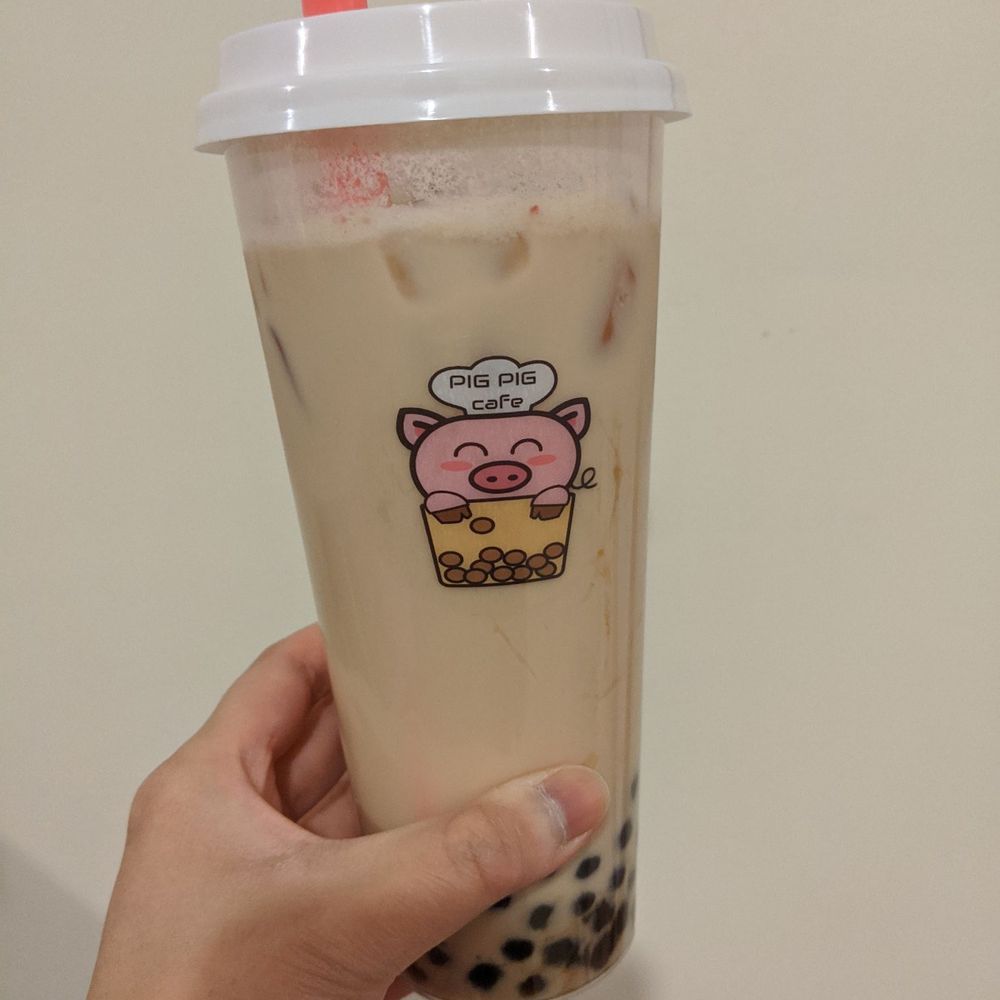 Pig Pig Cafe - Rose milk tea - Bubble Tea Near Me - Brooklyn, New York Pig Pig Cafe - Rose milk tea - Bubble Tea Near Me - Brooklyn, New York