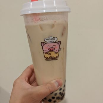 Pig Pig Cafe - Rose milk tea - Bubble Tea Near Me - Brooklyn, New York Pig Pig Cafe - Rose milk tea - Bubble Tea Near Me - Brooklyn, New York