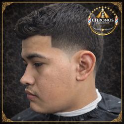 Chronos Barber Shop - Taper with point Sideburn Haircut