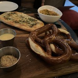 The Eastern - Pretzels and white bean hummus dip