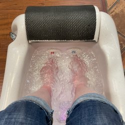 Relaxing soak and pedicure.