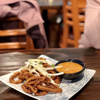 Veleros - Crispy calamari with smokey sauce - New Mexican Cuisine Near Me - Valparaiso, Indiana Veleros - Crispy calamari with smokey sauce - New Mexican Cuisine Near Me - Valparaiso, Indiana