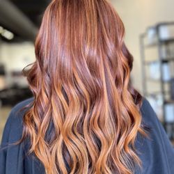 Elevate Hair Salon - Orange / Copper Highlights & Extensions
