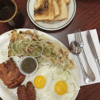 The Pantry - longanisa with sunny side up eggs and hash browns! - Breakfast & Brunch Near Me - San Mateo, California