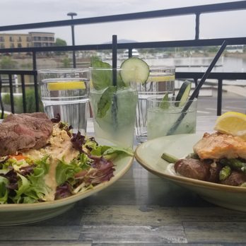 LU LU Craft Bar + Kitchen - Smoked sea salt and honey steelhead next to thai steak salad - Bars Near Me - Richland, Washington LU LU Craft Bar + Kitchen - Smoked sea salt and honey steelhead next to thai steak salad - Bars Near Me - Richland, Washington