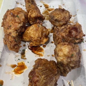 Chimcking - We demolished the whole Soy garlic chicken. This is what's left - Chicken Wings Near Me - Portland, Oregon Chimcking - We demolished the whole Soy garlic chicken. This is what's left - Chicken Wings Near Me - Portland, Oregon