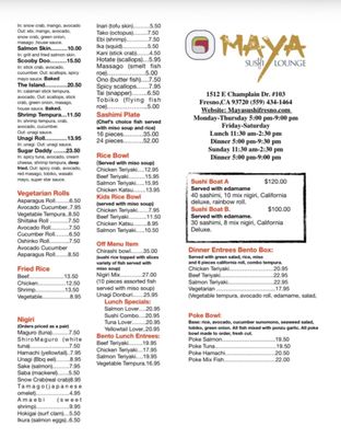 Menu photo 1 Maya Sushi Fresno, CA