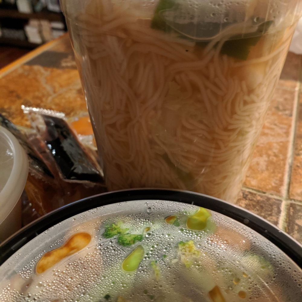 New Garden - Close up of Mai fun chicken soup. I love Mai fun noodles! - Chinese Near Me - Fall River, Massachusetts