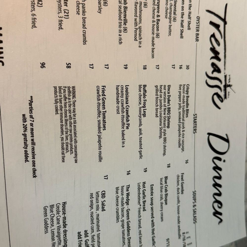 Trenasse - Menu - Wine Bars Near Me - New Orleans, Louisiana Trenasse - Menu - Wine Bars Near Me - New Orleans, Louisiana