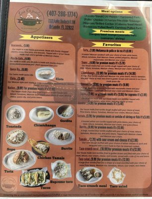 Menu photo 6 Las Cazuelas Mexican Restaurant Orlando, FL