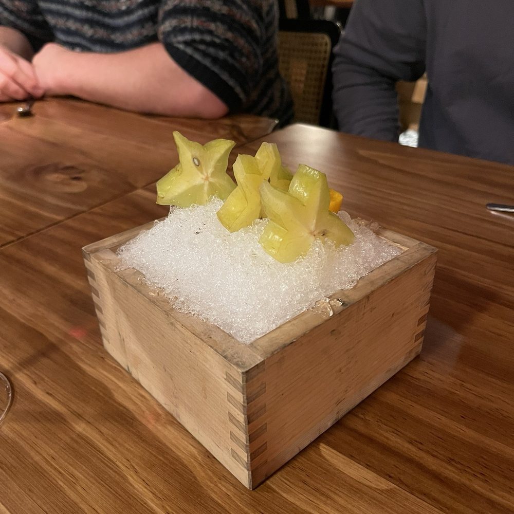 Naks - First dessert course. Star fruit! - Filipino Near Me - New York, New York Naks - First dessert course. Star fruit! - Filipino Near Me - New York, New York