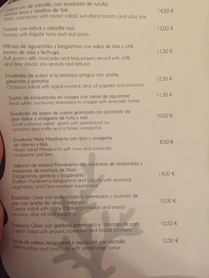 Menu photo 3 Marabierta Marbella, MA