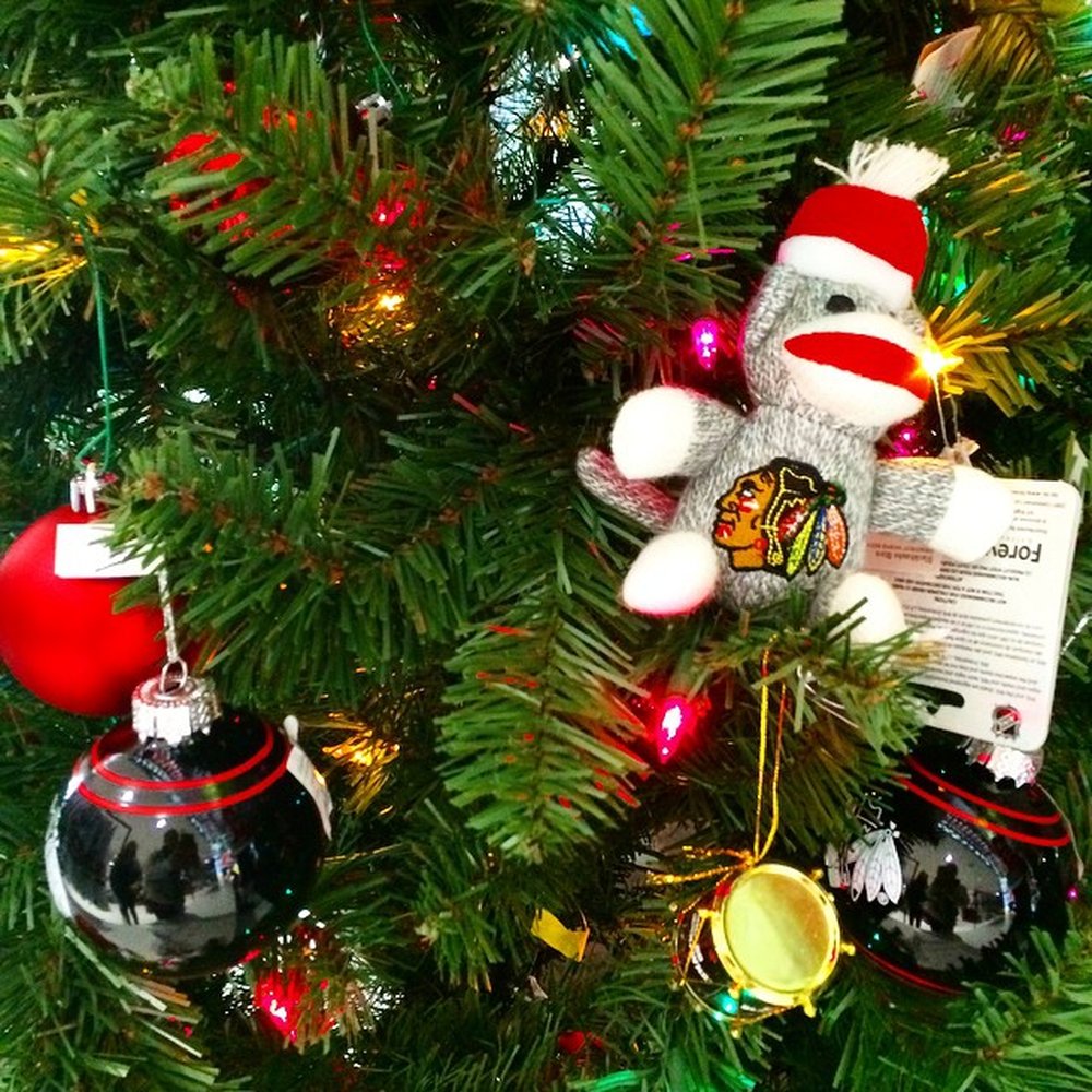 Decked out for Christmas at the store.