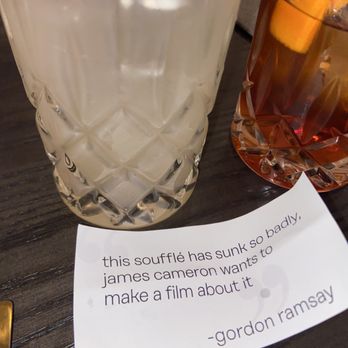 Gordon Ramsay Hell's Kitchen - notes from gordon - New American Near Me - Miami, Florida