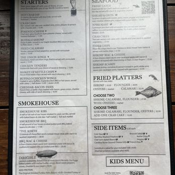 Clawson's 1905 Restaurant - Menu #1 - Seafood Near Me - Beaufort, North Carolina Clawson's 1905 Restaurant - Menu #1 - Seafood Near Me - Beaufort, North Carolina