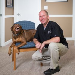 Palmetto Family Dentistry - Dr. Wimer and one of his dogs Abel.