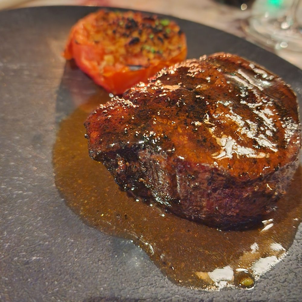 Bourbon Steak - Filet mignon with horse radish encrusted tomato - Steakhouses Near Me - San Francisco, California Bourbon Steak - Filet mignon with horse radish encrusted tomato - Steakhouses Near Me - San Francisco, California