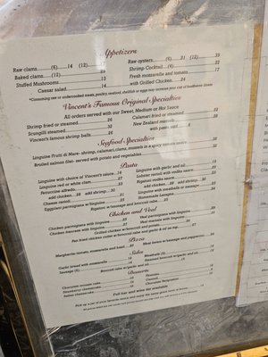 Menu photo 1 Original Vincent's New York, NY Menu photo 1 Original Vincent's New York, NY
