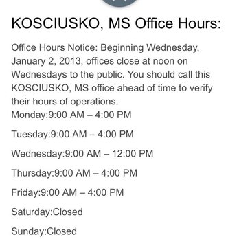 Social Security - Hours - Public Services & Government Near Me - Kosciusko, Mississippi Social Security - Hours - Public Services & Government Near Me - Kosciusko, Mississippi