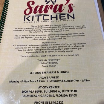 Sara's Kitchen - Breakfast & Brunch Near Me - Palm Beach Gardens, Florida Sara's Kitchen - Breakfast & Brunch Near Me - Palm Beach Gardens, Florida