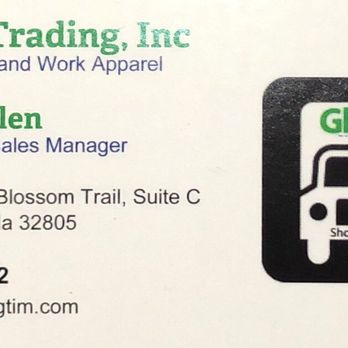 Global trading, Inc. - Business Card - Shoe Stores Near Me - Orlando, Florida