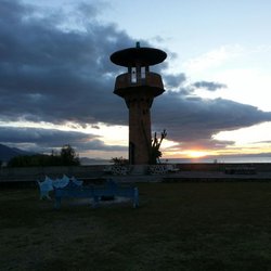Club Roca Azul - Sunrise over Lake Chapala from campground