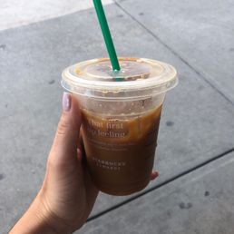 Iced coffee with almond milk Iced coffee with almond milk