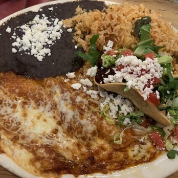 Enrique's Mexican Restaurant - Enchiladas with one taco combo plate - Mexican Near Me - Long Beach, California Enrique's Mexican Restaurant - Enchiladas with one taco combo plate - Mexican Near Me - Long Beach, California