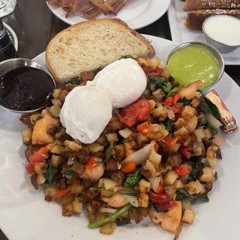 Blu Jam Cafe - Salmon Hash - Breakfast & Brunch Near Me - Los Angeles, California Blu Jam Cafe - Salmon Hash - Breakfast & Brunch Near Me - Los Angeles, California