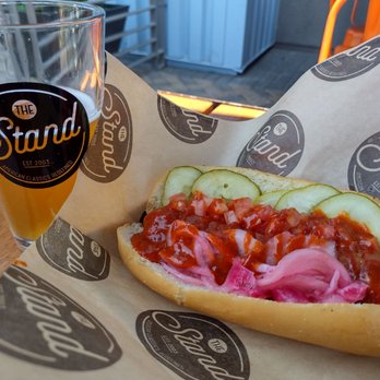 The Stand - American Classics Redefined - Hot dog and beer - Burgers Near Me - Northridge, California