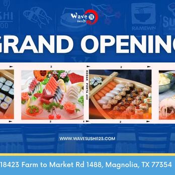 Wave Sushi - Sushi Bars Near Me - Magnolia, Texas Wave Sushi - Sushi Bars Near Me - Magnolia, Texas
