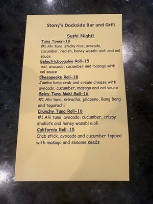 Menu photo 3 Stony’s Dockside Bar and Grill Norfolk, VA