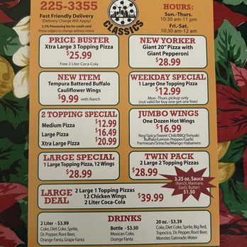 Pizza Classics - menu - Pizza Near Me - San Antonio, Texas Pizza Classics - menu - Pizza Near Me - San Antonio, Texas