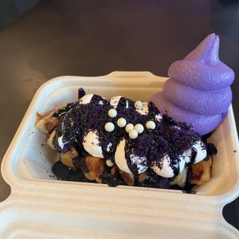Macs By Icky - Ube croffle with ube soft serve - Desserts Near Me - Union City, California Macs By Icky - Ube croffle with ube soft serve - Desserts Near Me - Union City, California