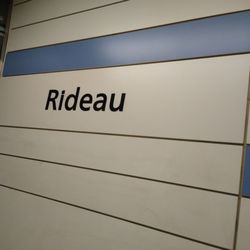 Rideau Transit Station - On the train platform.