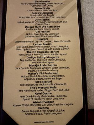 Menu photo 1 Rocco Steakhouse New York, NY Menu photo 1 Rocco Steakhouse New York, NY